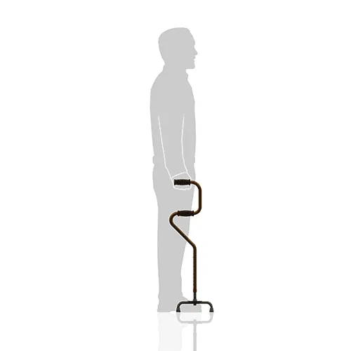 RGWS101 Crooked Quad Cane Side View With Human