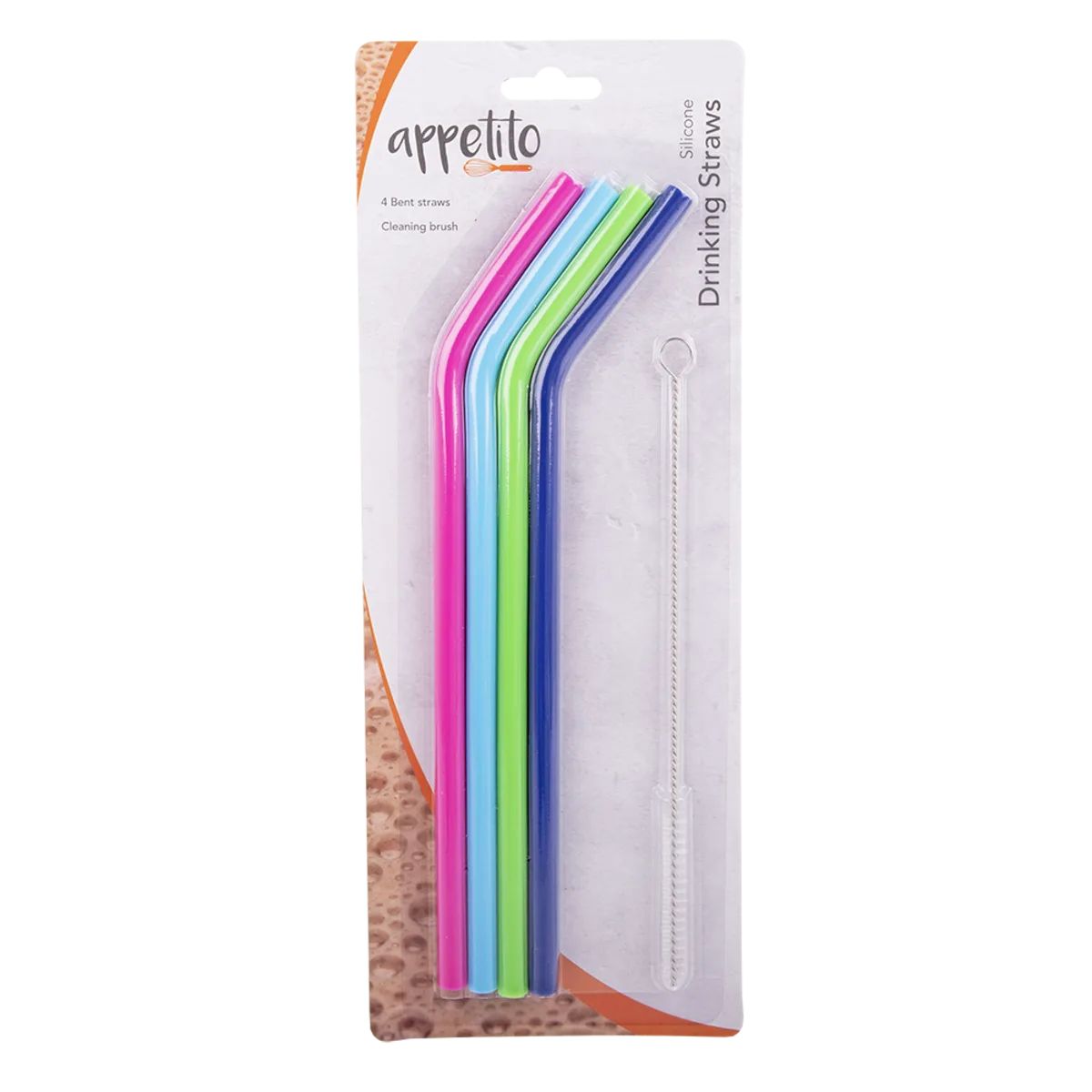Bent Silicone Drinking Straws - Set Of 4 - Image 2