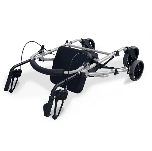 RG4210 Ps Adjustable Height Seat Walker Pewter Silver Folded