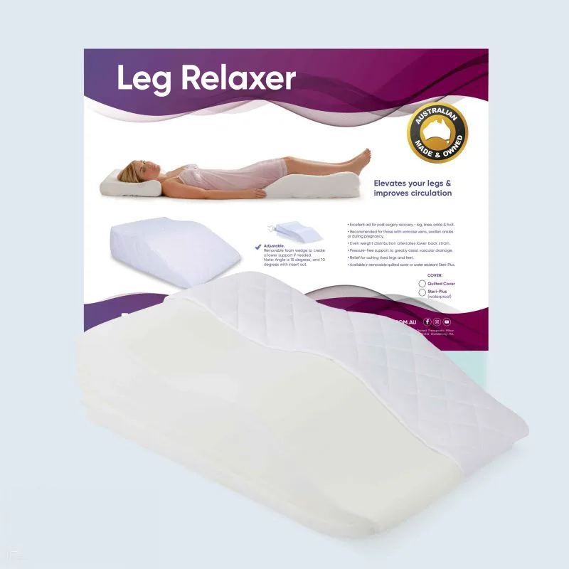 Leg Relaxer - Contoured Leg Wedge Support In Quilted Fabric