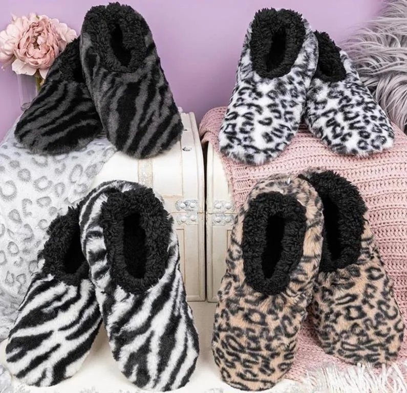 Slumbies Non Slip Slippers - Wild Side