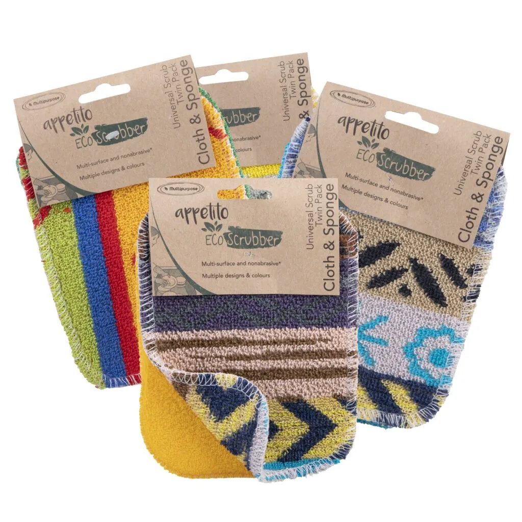 Eco Scrubber Original Twin Pack Cloth And Sponge