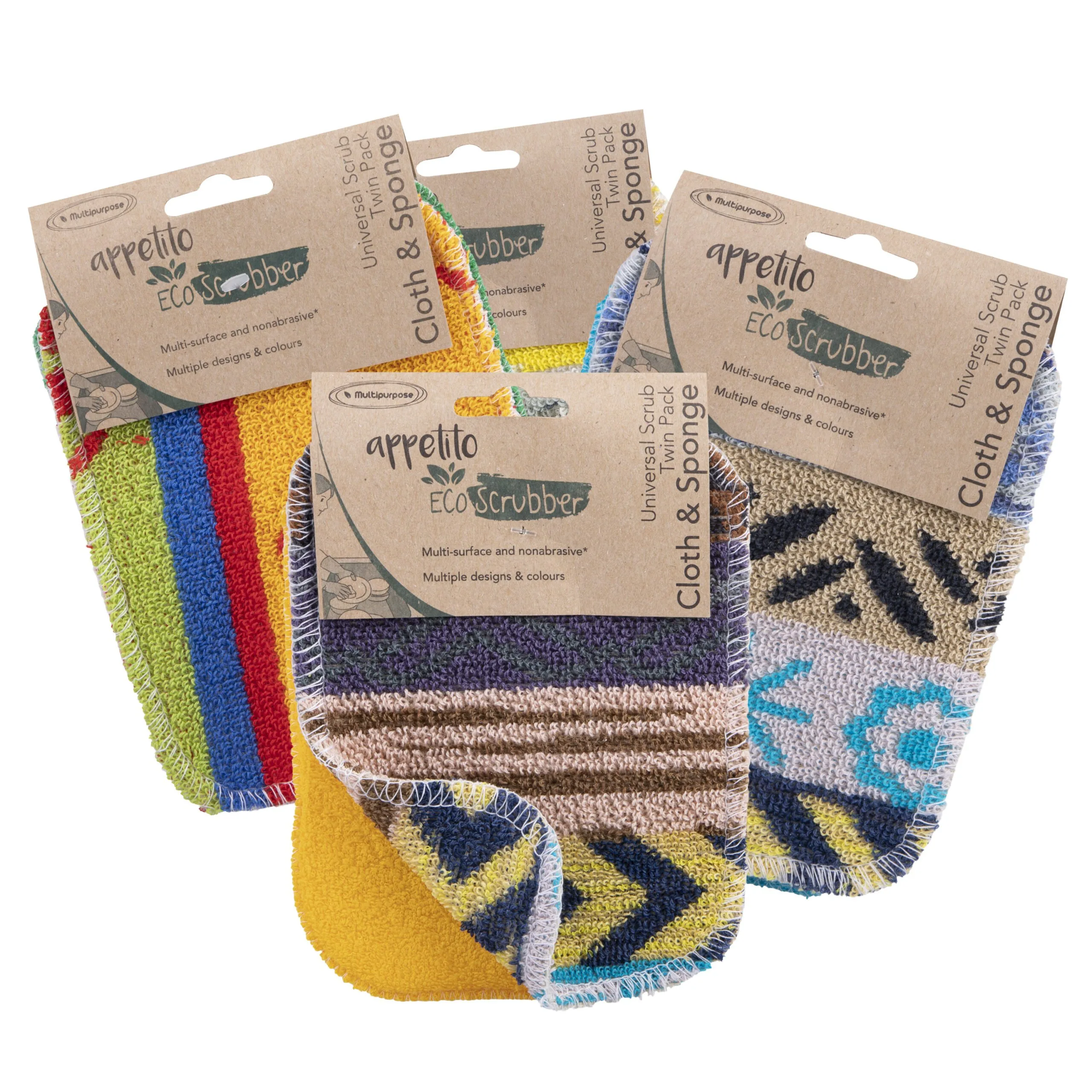 Eco Scrubber Original Twin Pack Cloth And Sponge
