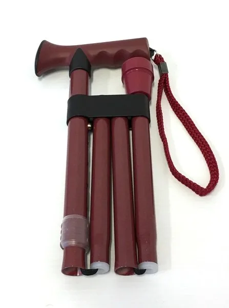 Redgum Folding Walking Cane - Assorted Colours