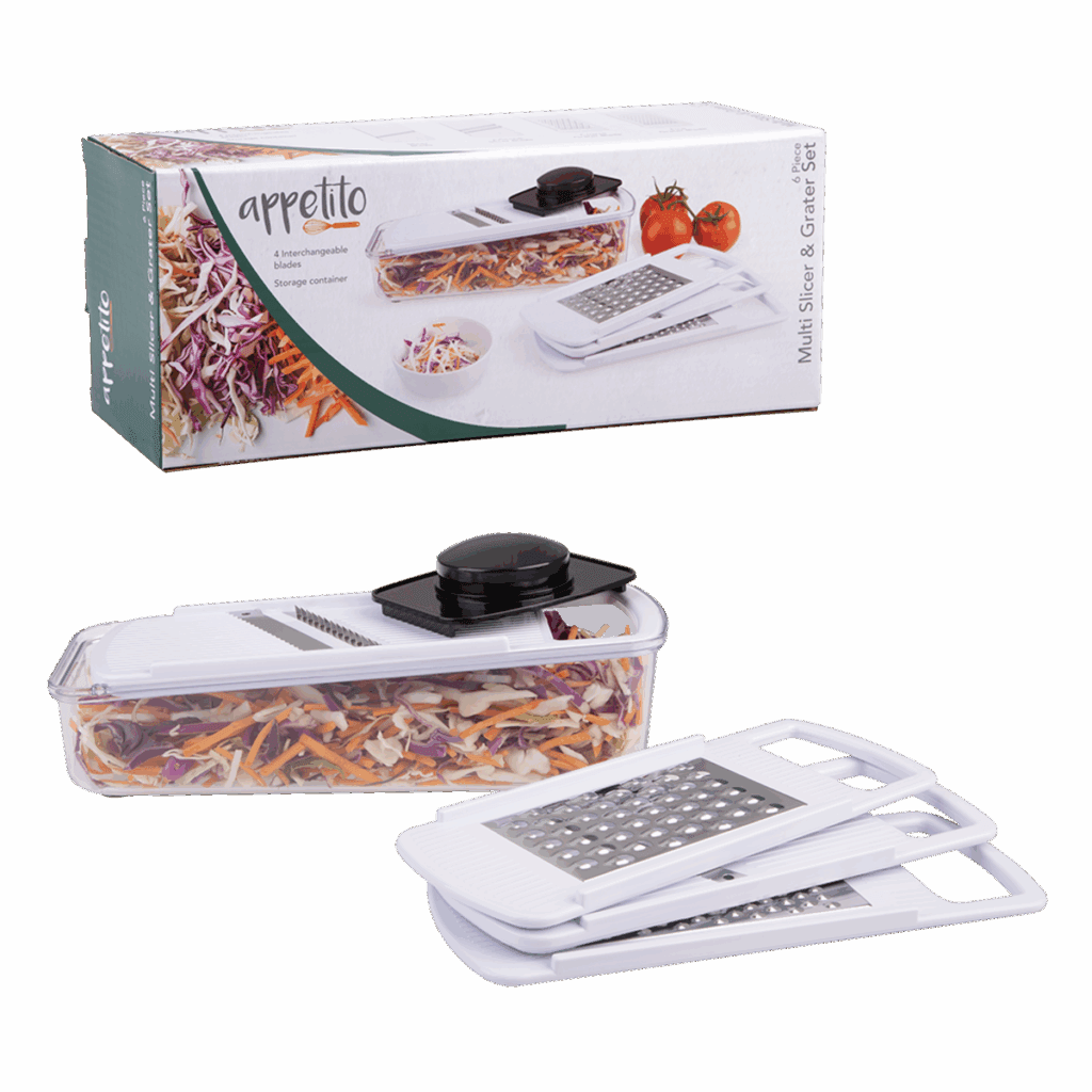 Appetito Multi Slicer & Grater - 6 Piece